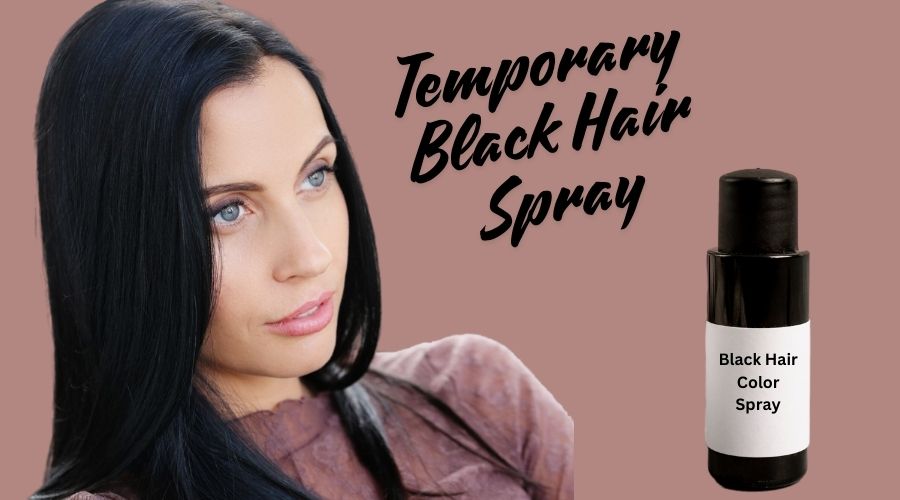 Temporary hair color spray black